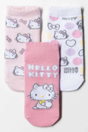 3 Pack Socks Hello Kitty Pink