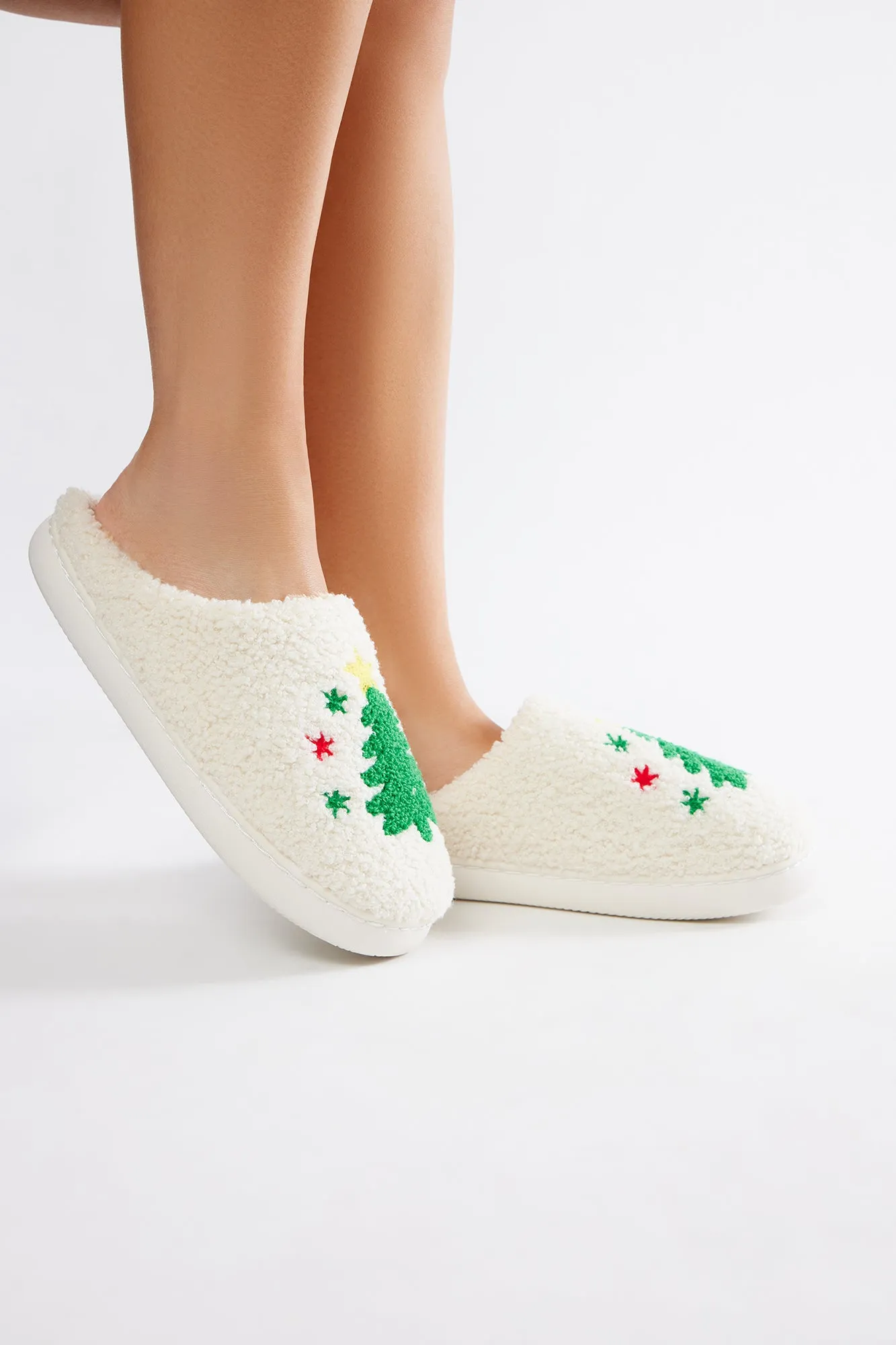 Be Merry Slippers - Green/combo
