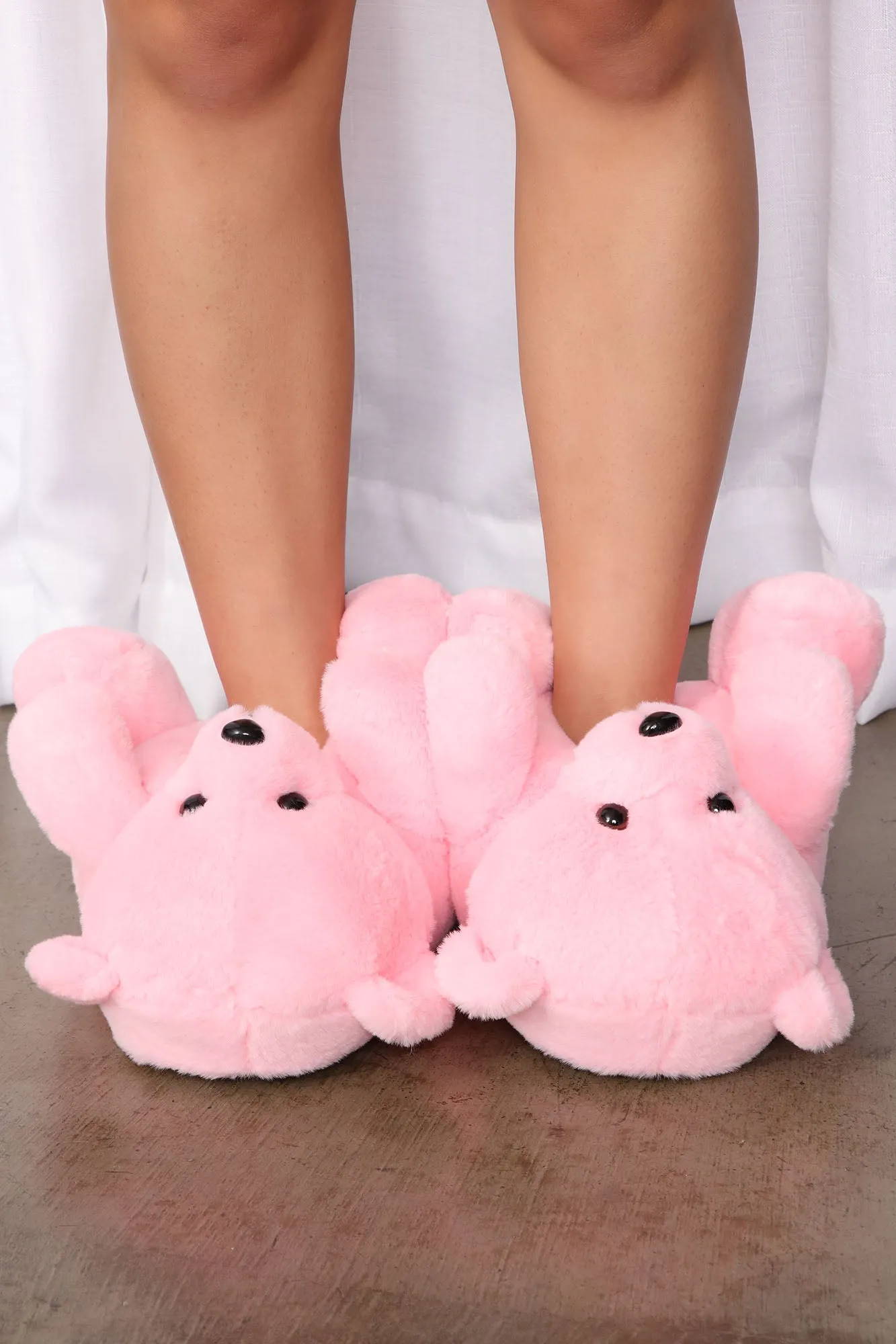 Be My Teddy Bear Slippers - Pink