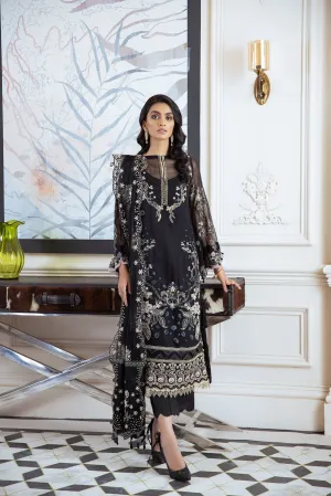 Black Kameez Salwar with Delicate Embroidery #PF390