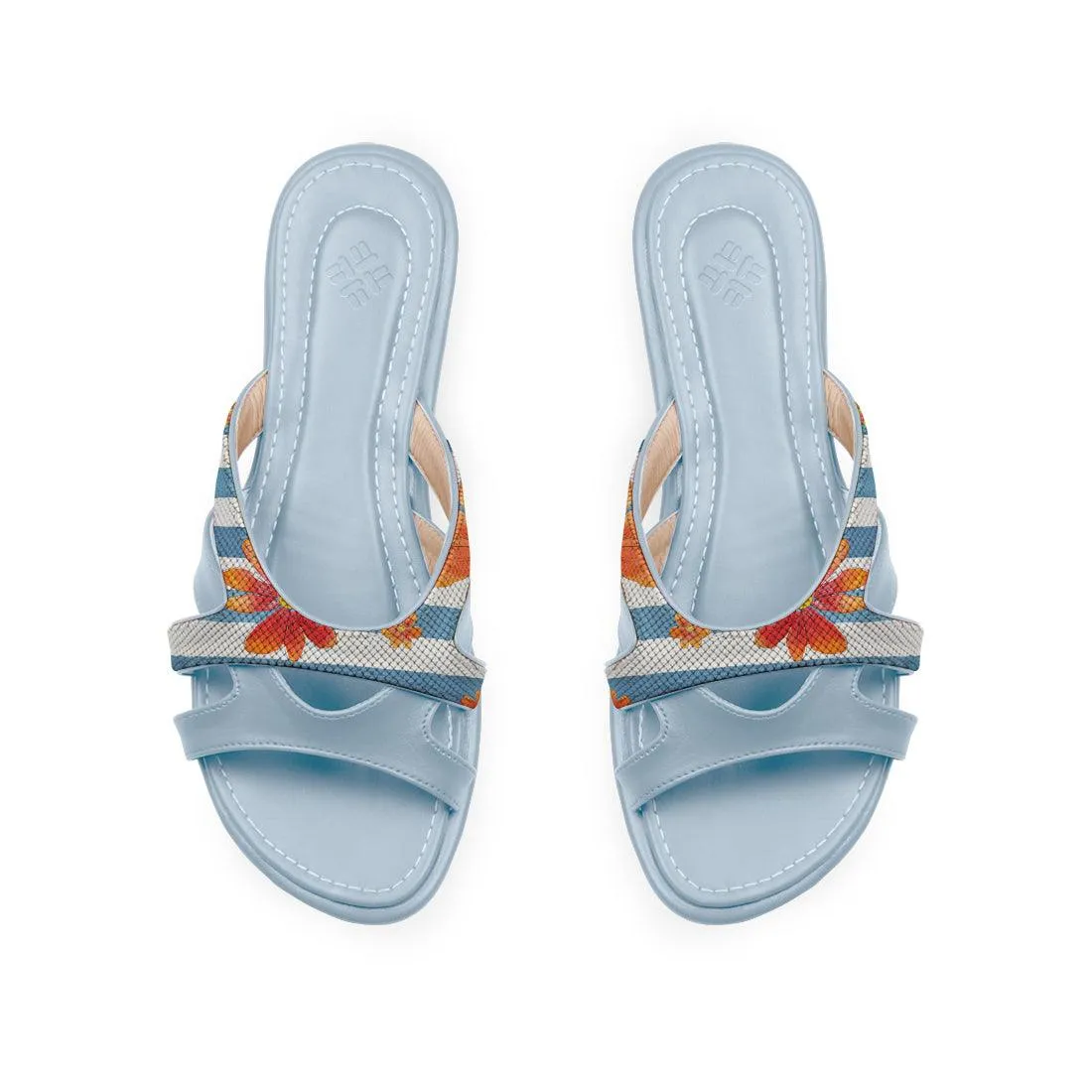 Blue Split Slipper Blue Floral
