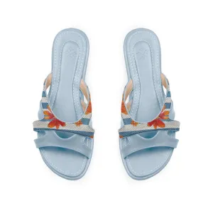 Blue Split Slipper Blue Floral