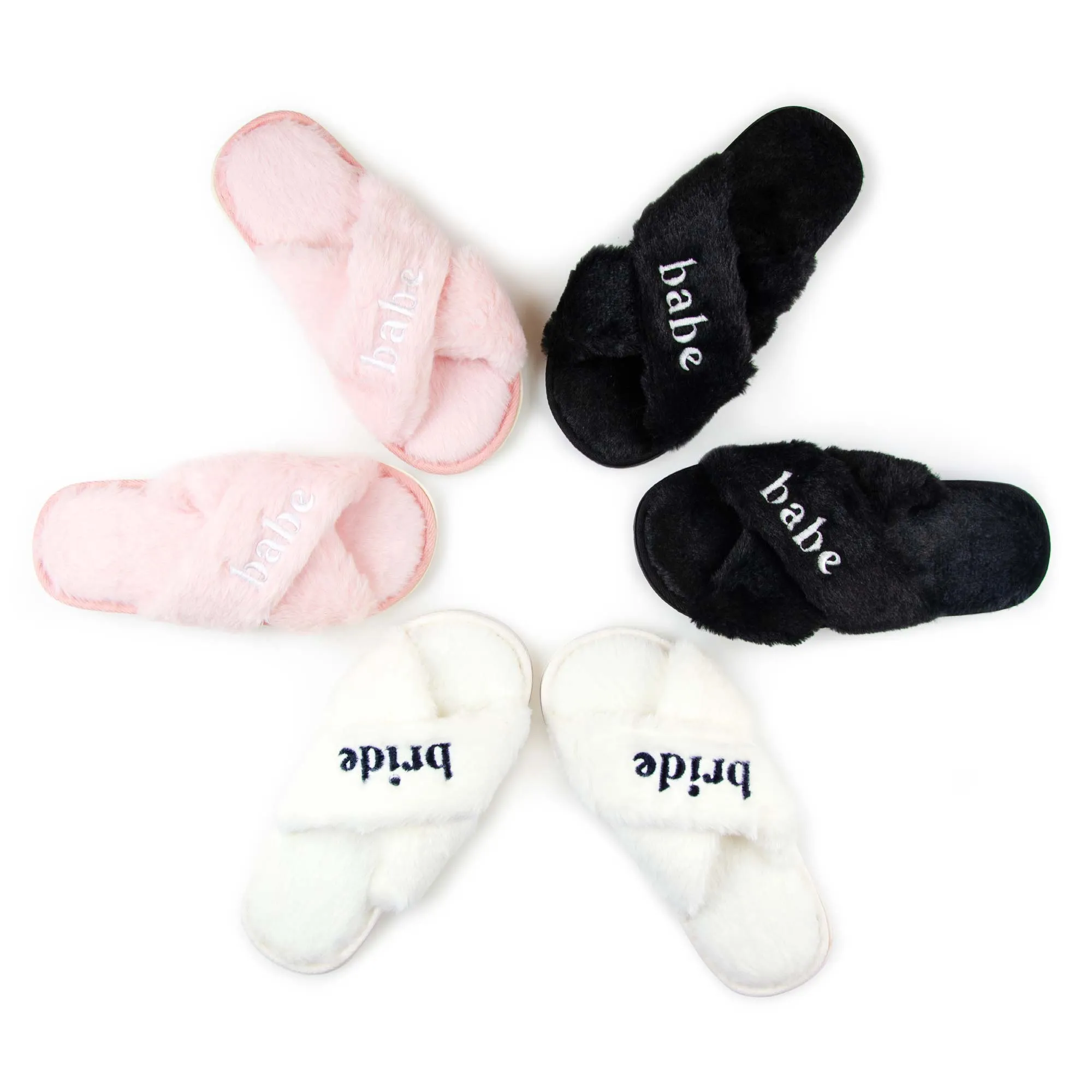 Bride's Babes Bachelorette Fuzzy Slippers