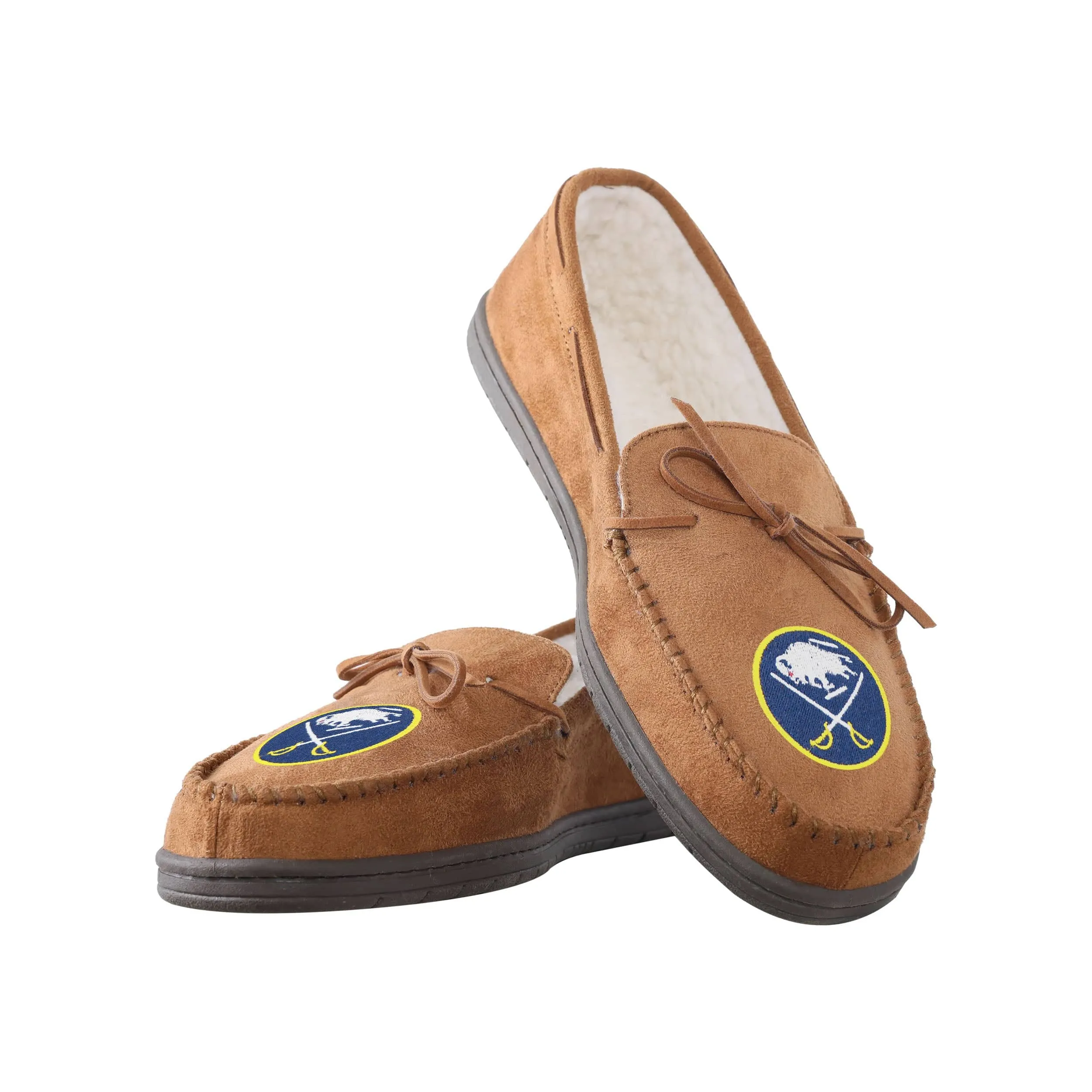Buffalo Sabres NHL Mens Moccasin Slippers