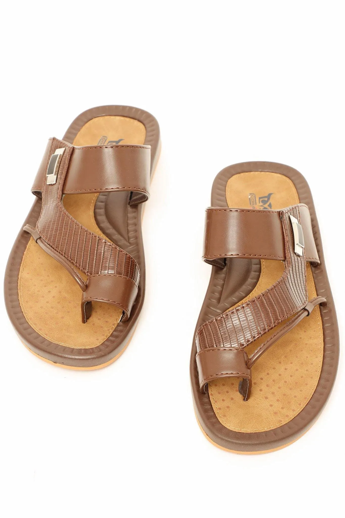 CORADO MEN'S SLIPPERS IN BROWN CR16