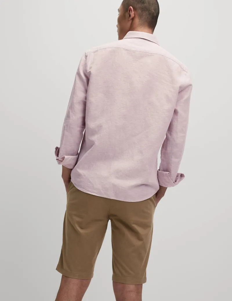 Cotton Linen Puppytooth Shirt