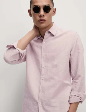 Cotton Linen Puppytooth Shirt