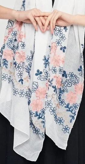 Daisy Embroidery Hijab  
