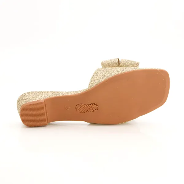 Fancy & Stylish Golden  Heel Slippers for women