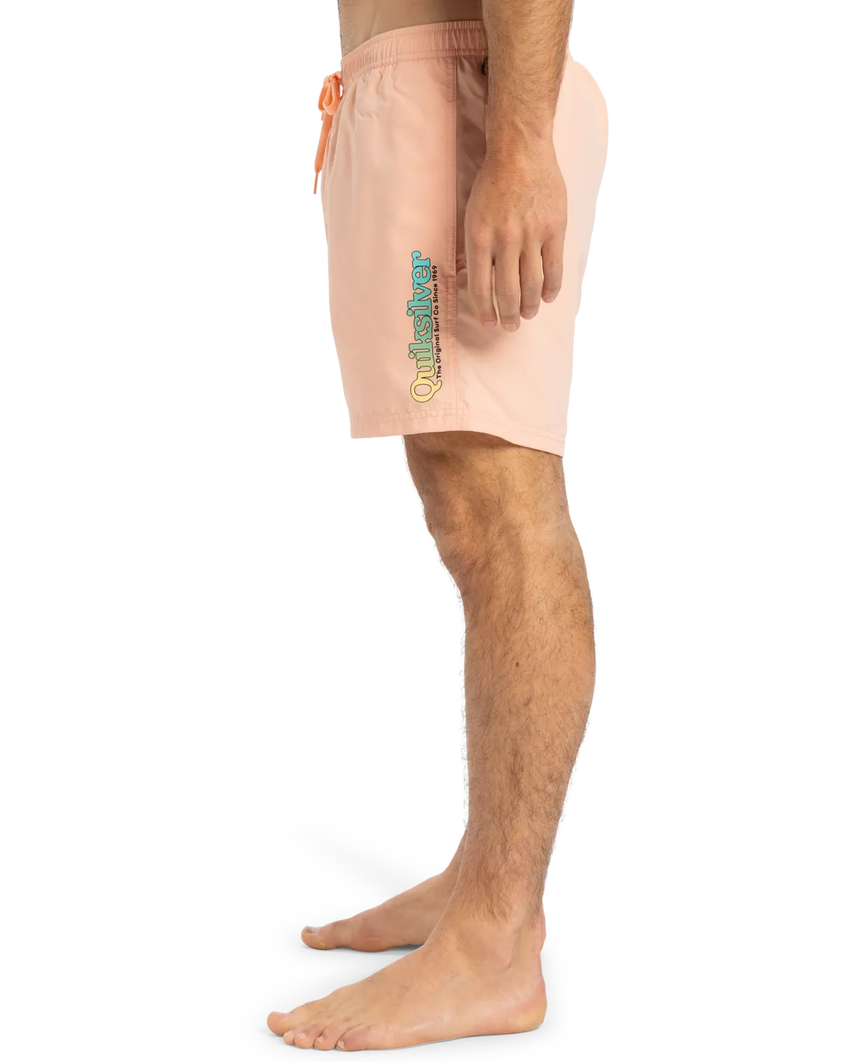 Fineline Volley Shorts in Peach Parfait