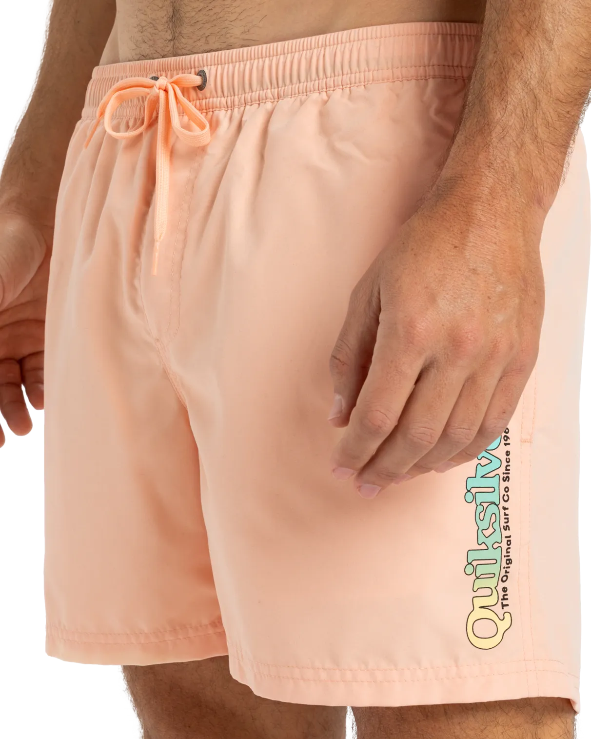 Fineline Volley Shorts in Peach Parfait