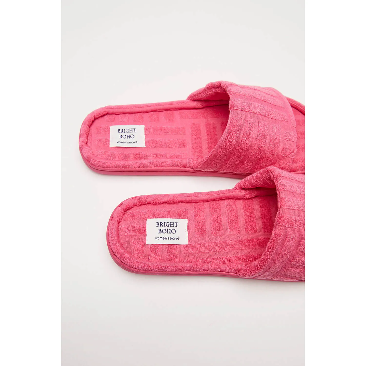 Fuchsia Pink Slide-Style Slippers