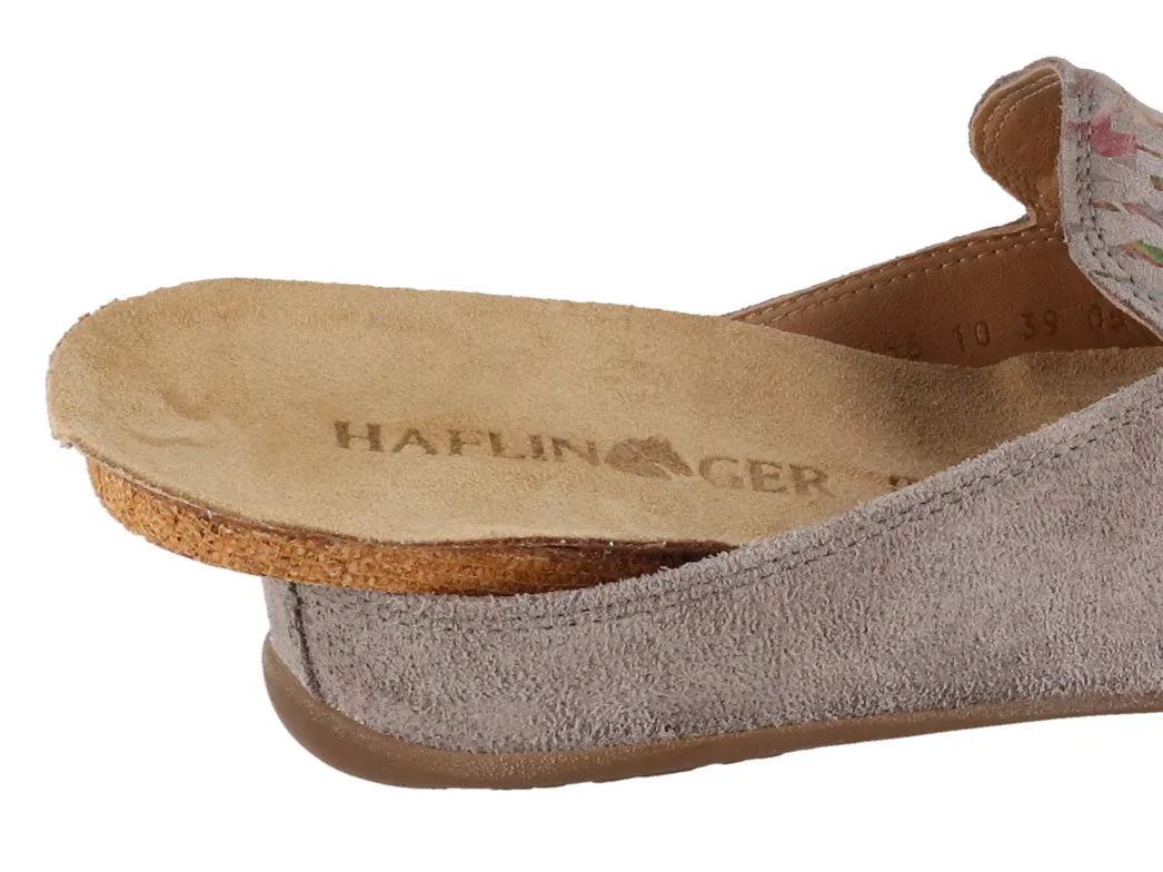 HAFLINGER Women Slippers 'Pantino T', gray words