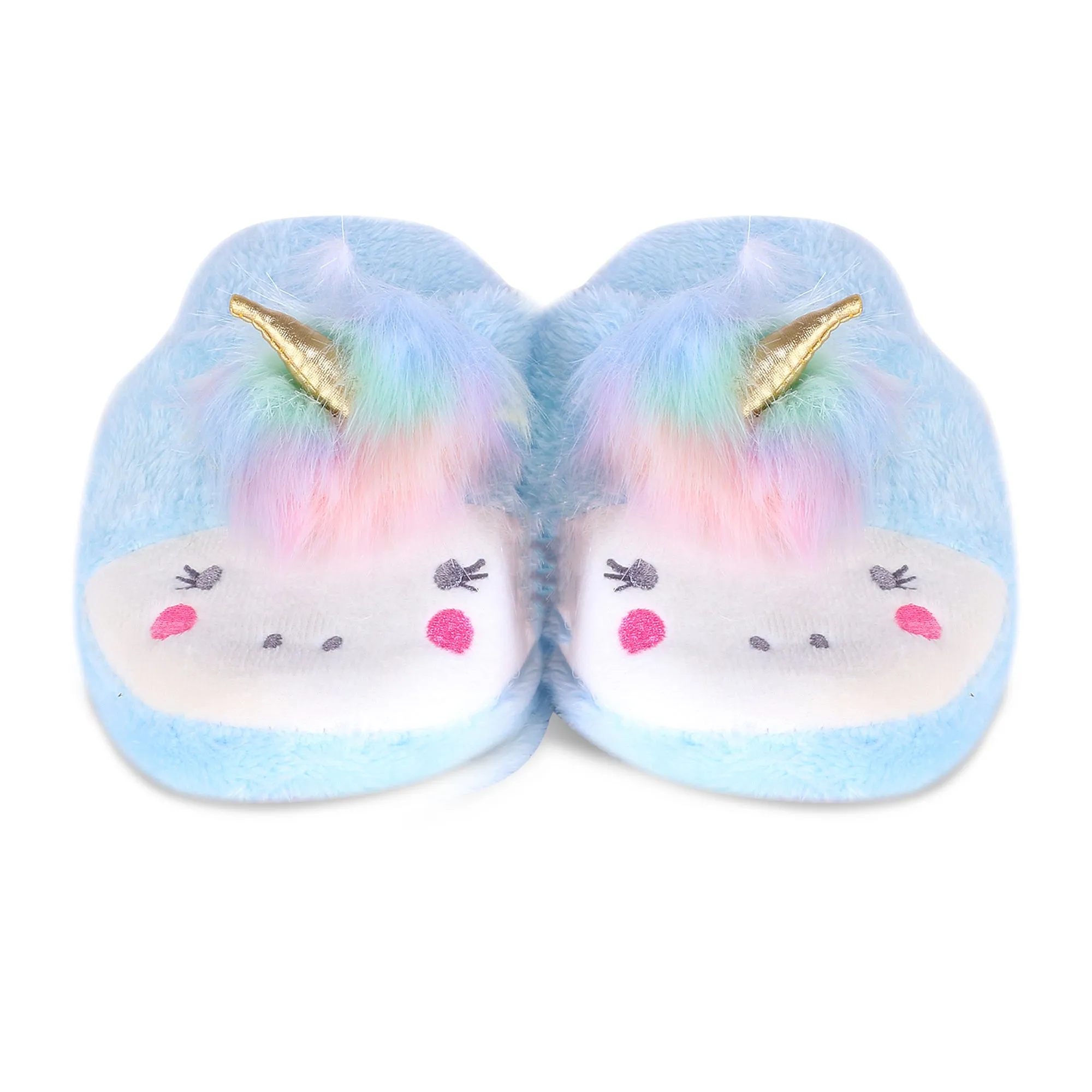 Hamster London Furry Slipper Unicorn Blue