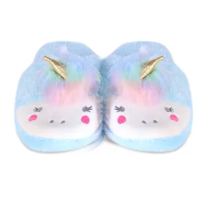 Hamster London Furry Slipper Unicorn Blue