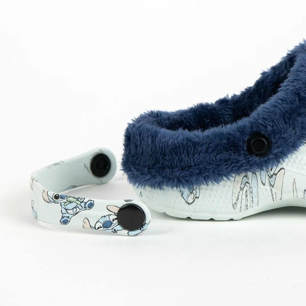 House Slippers Stitch Light Blue