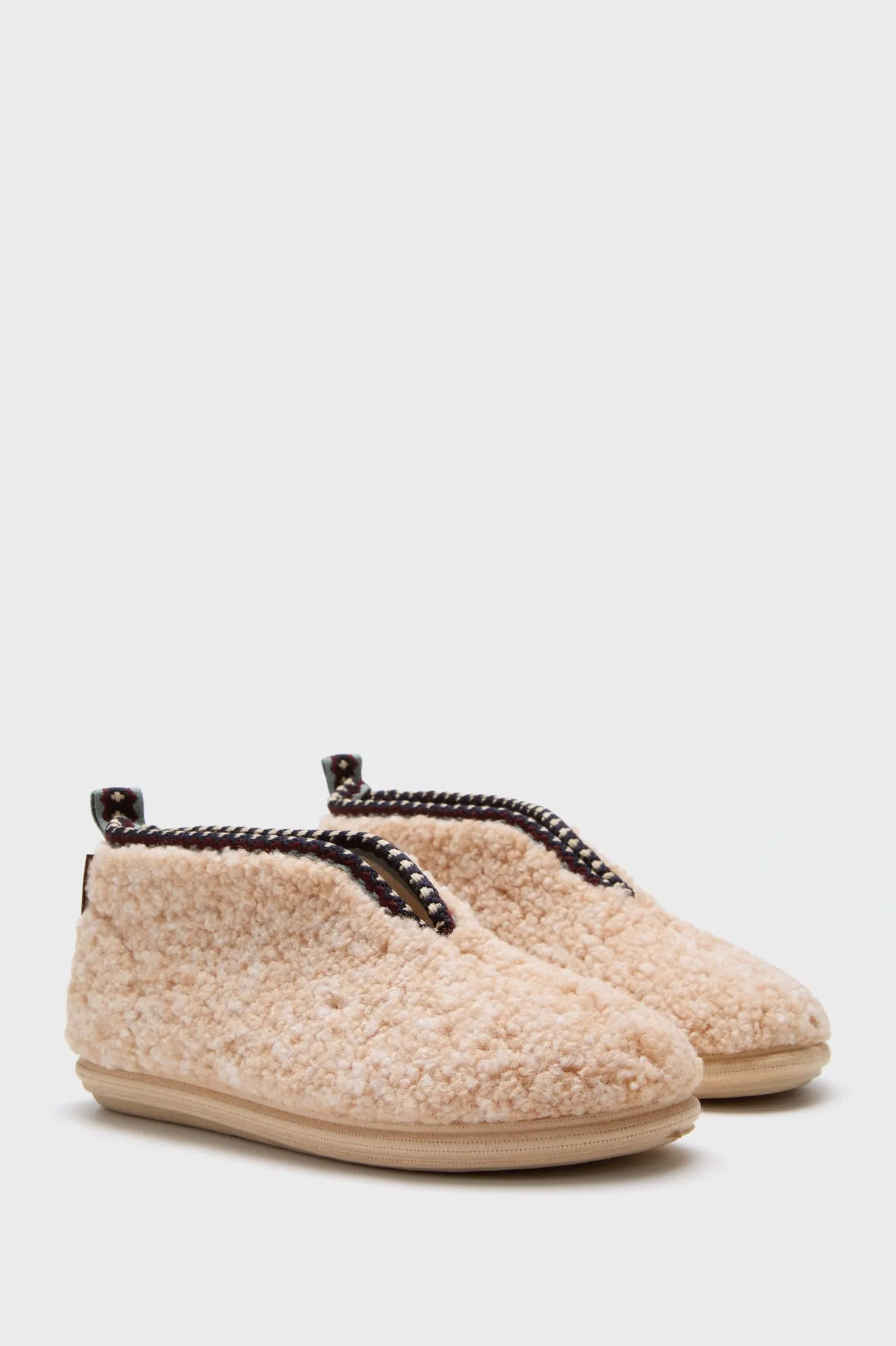 Ivory Puck Fleece Slippers