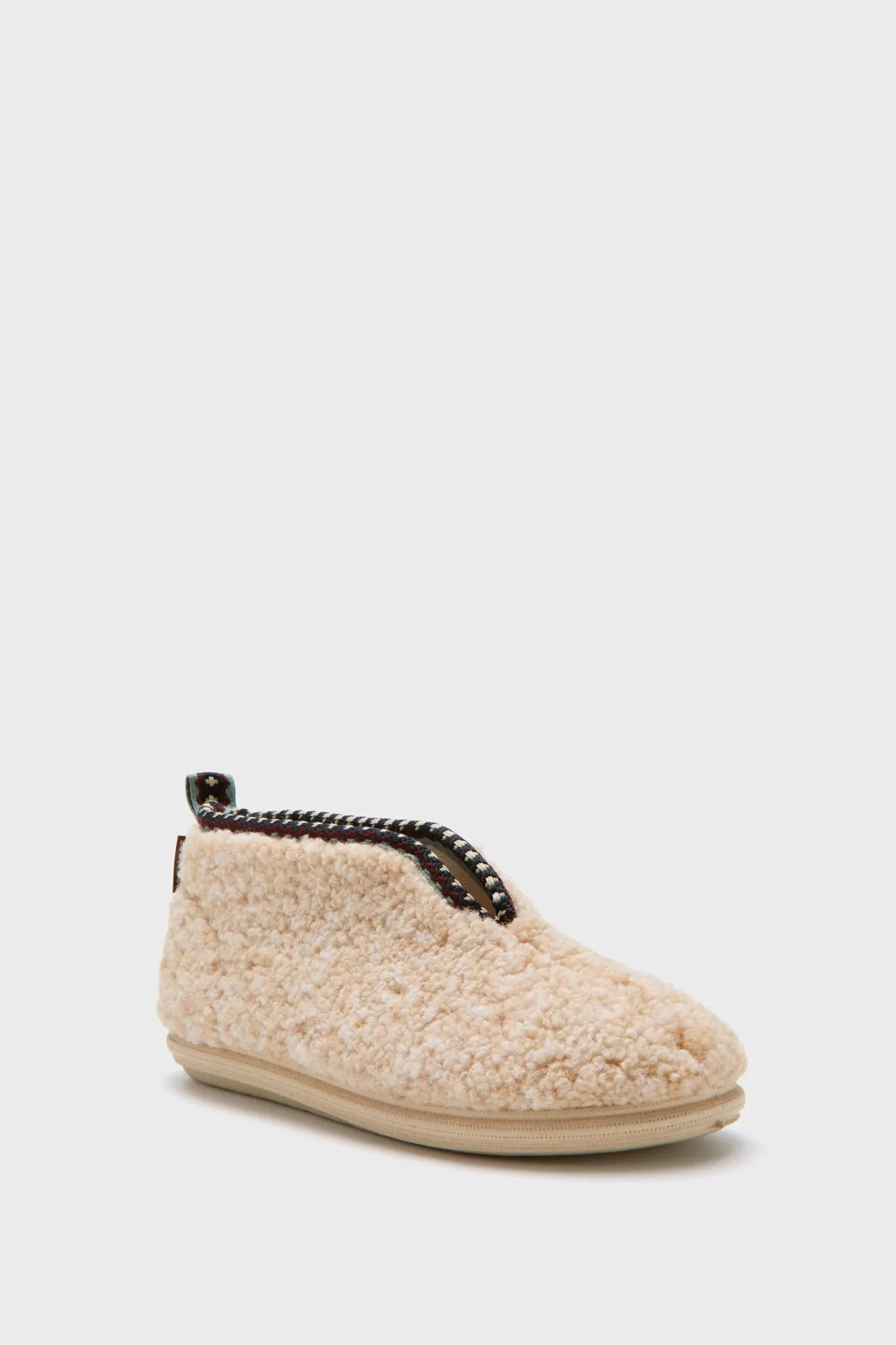 Ivory Puck Fleece Slippers