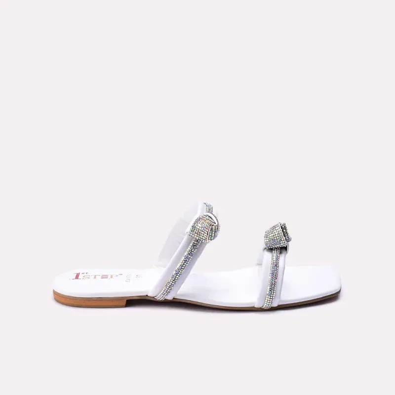 Kira White Fancy Slippers 0412541