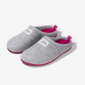 Mercredy Women's Slippers, Grey & Pink