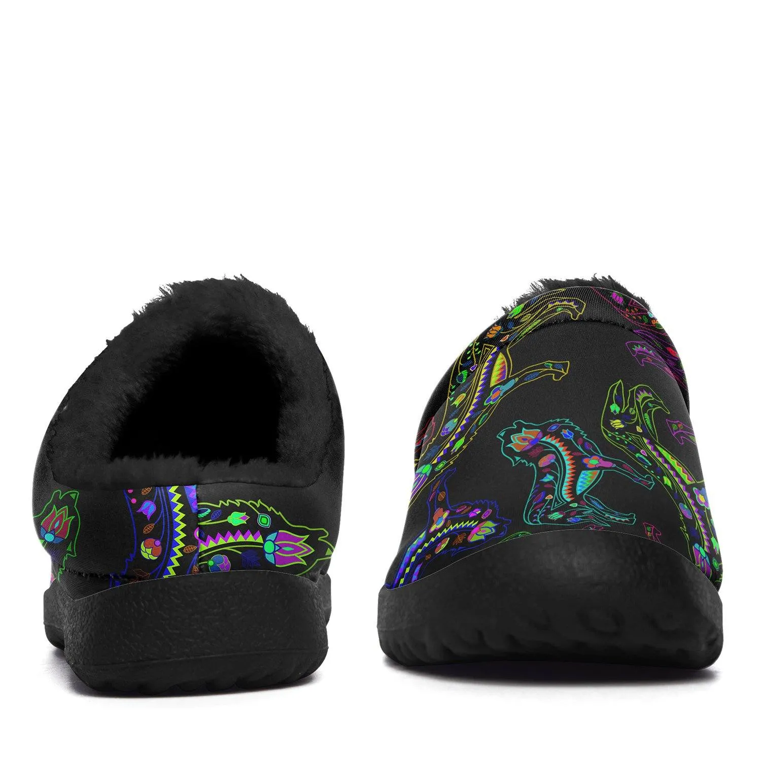 Neon Floral Wolves Ikinnii