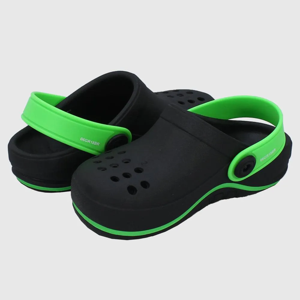 Rider Unisex Black/Green Clogs Slippers