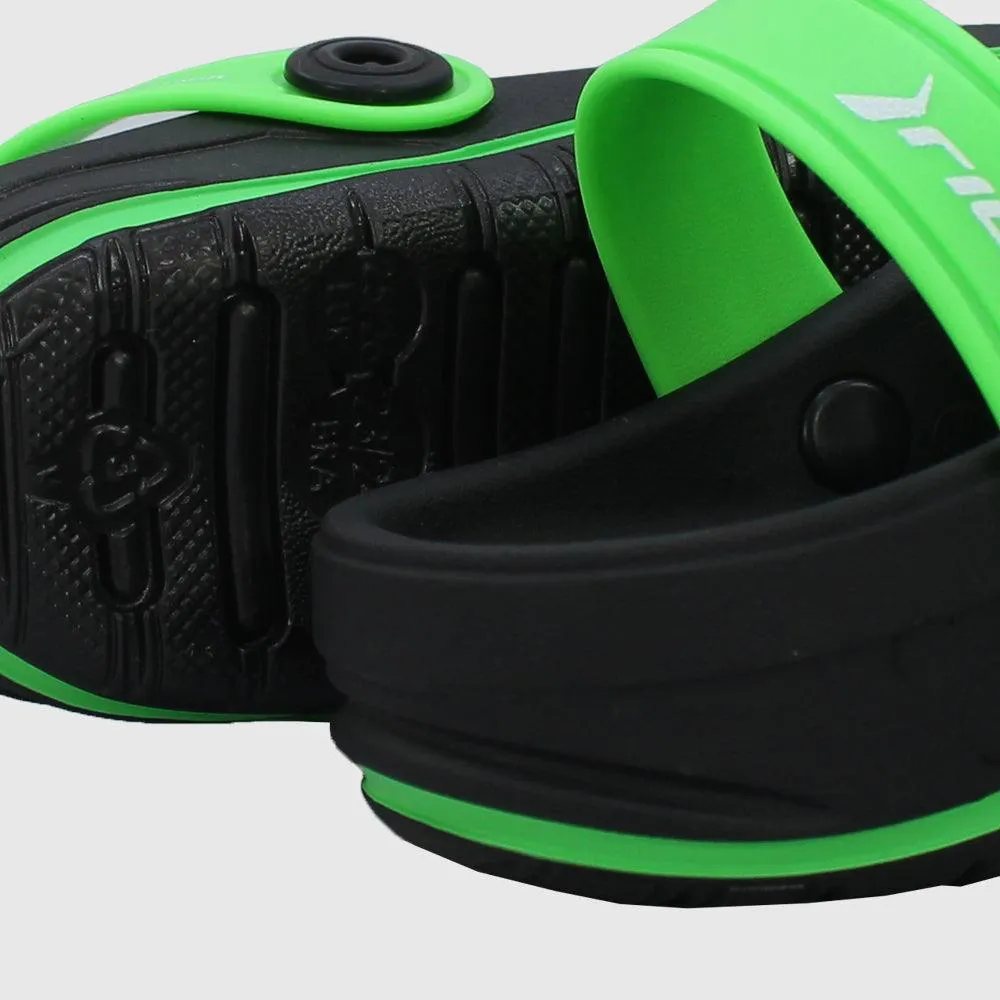 Rider Unisex Black/Green Clogs Slippers