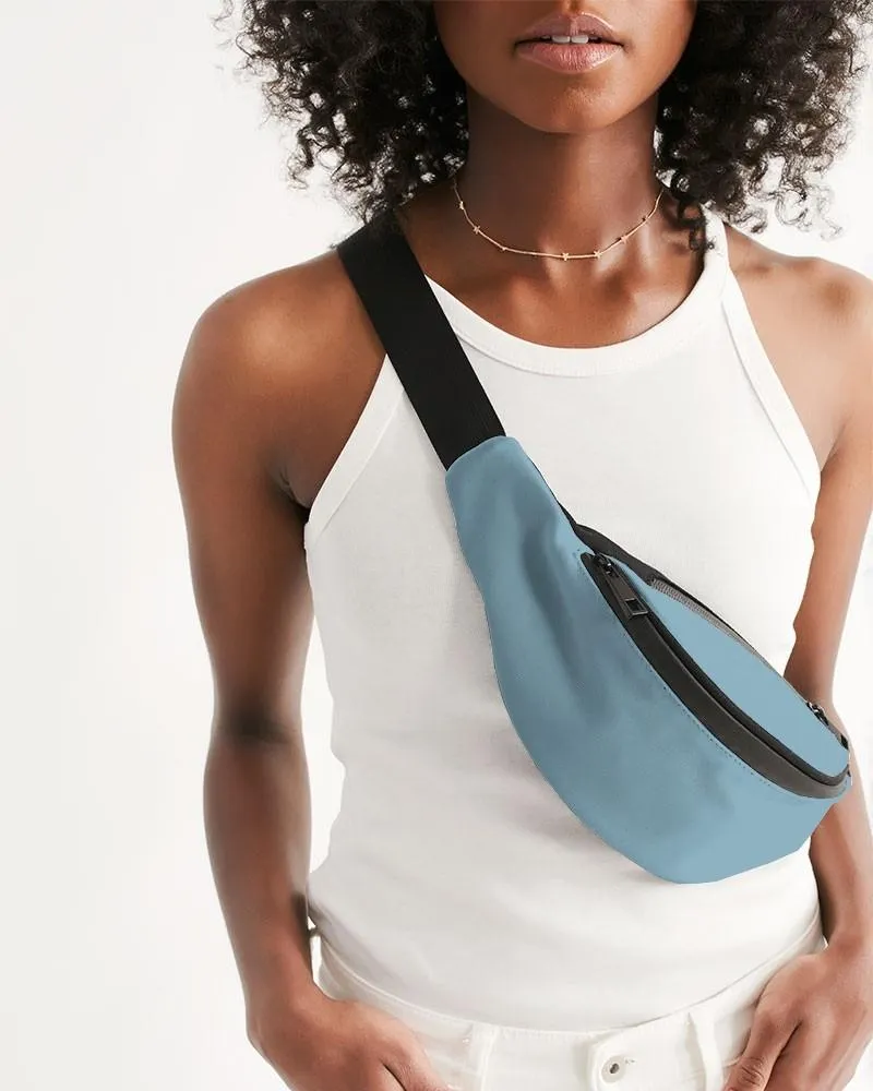 Shaded Pale Pastel Cyan Gray Belt Bag | C30M0Y0K30