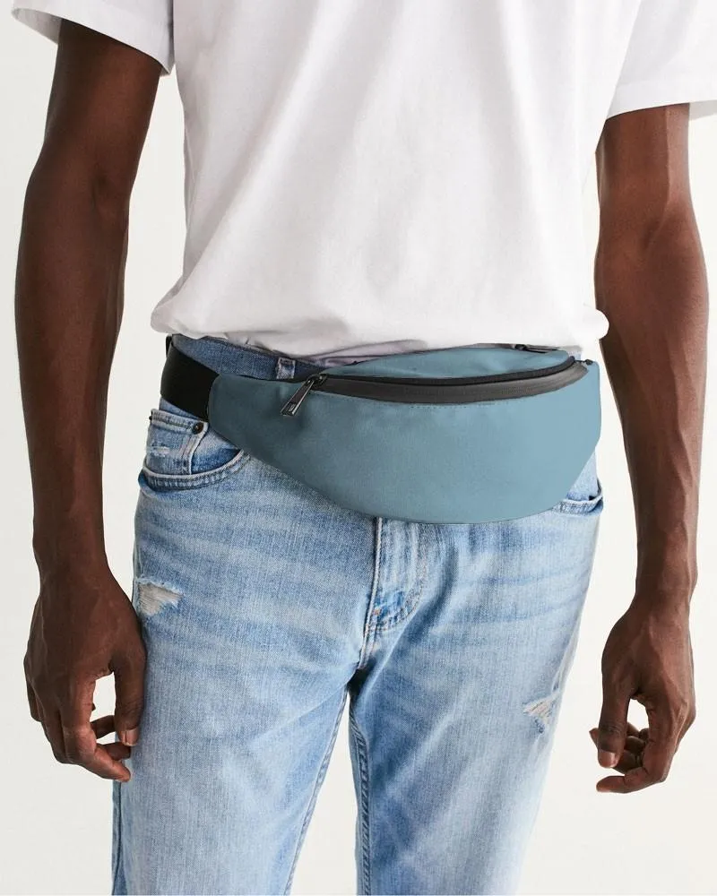 Shaded Pale Pastel Cyan Gray Belt Bag | C30M0Y0K30