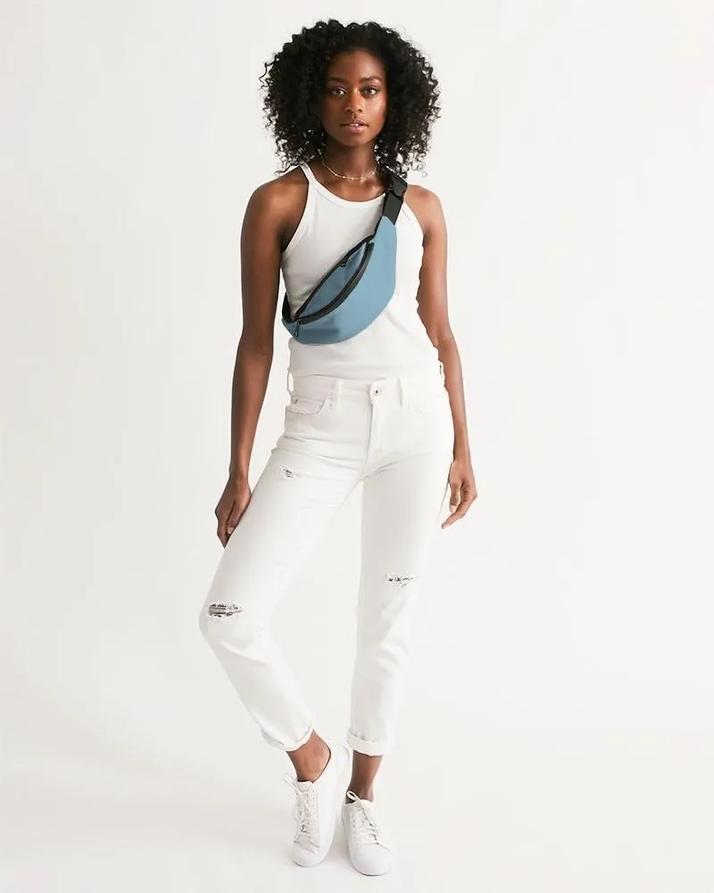 Shaded Pale Pastel Cyan Gray Belt Bag | C30M0Y0K30