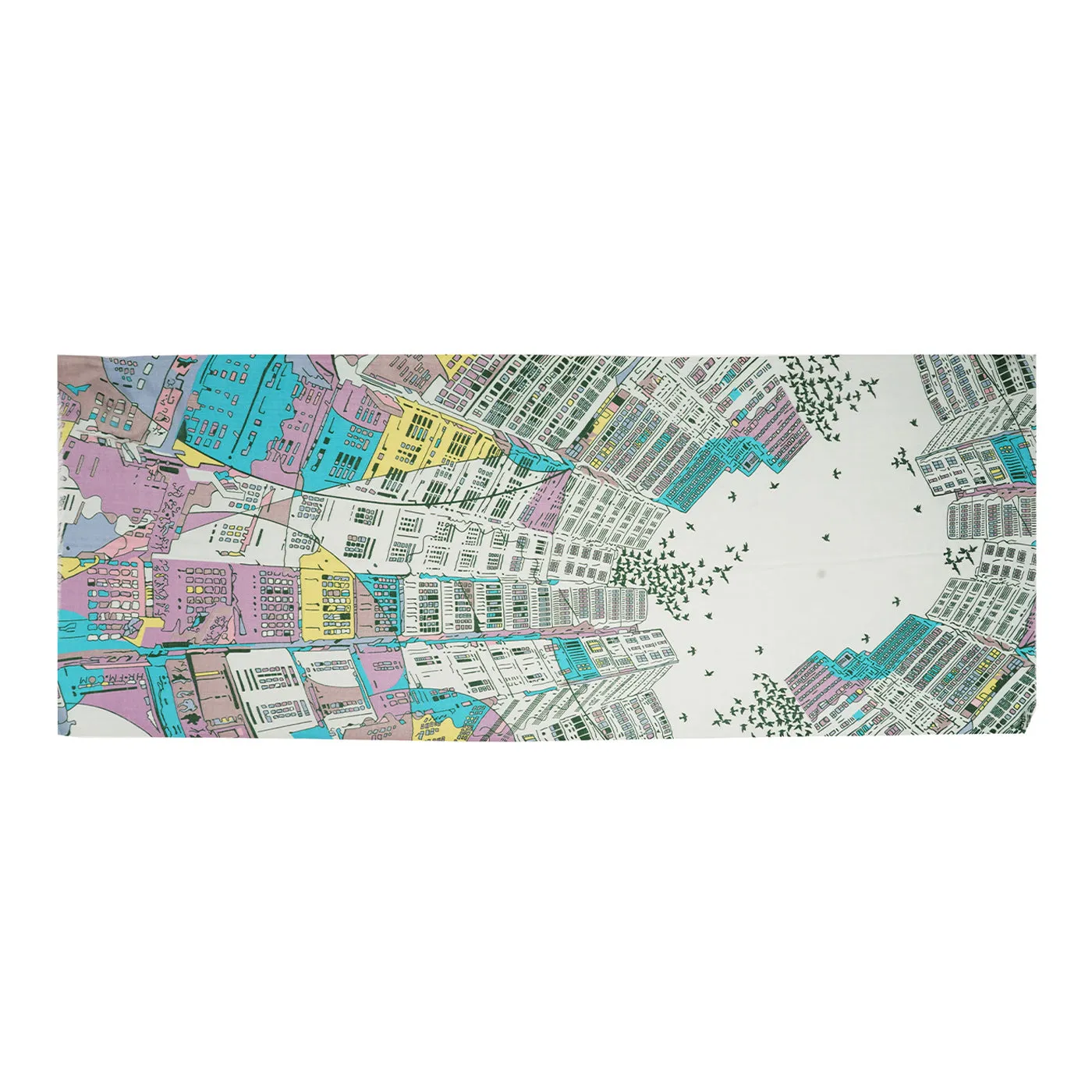 Sky Blue Geometric Printed Design Woolen Stole