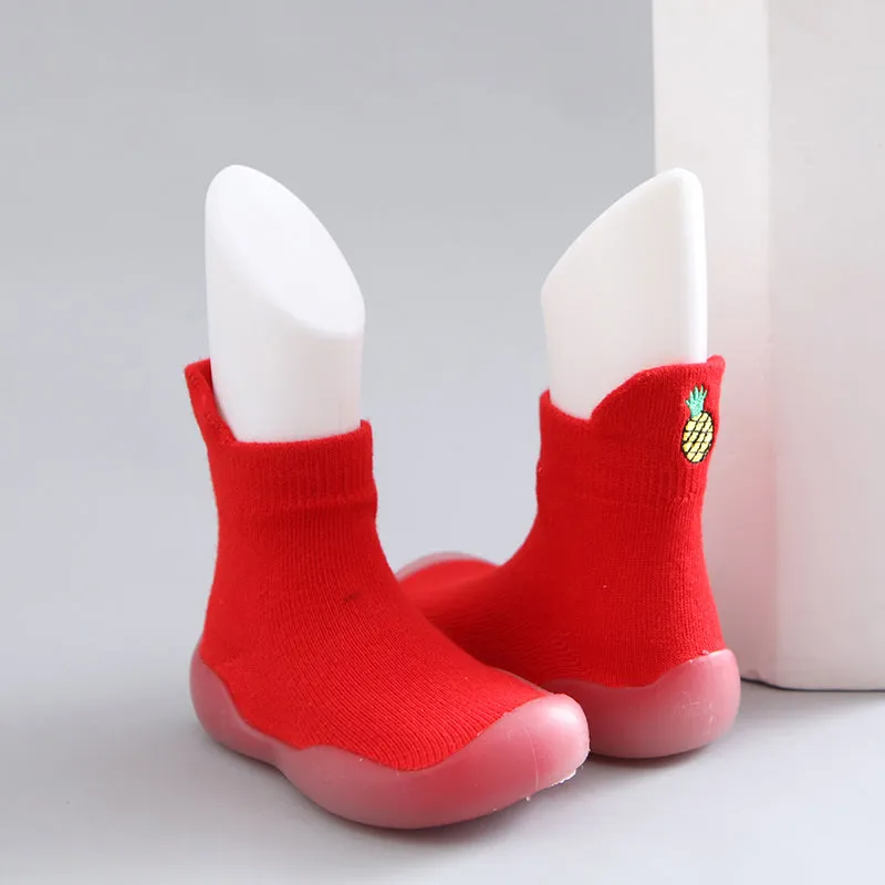 Slipper Socks with Non-Slip Rubber Soles for Toddlers