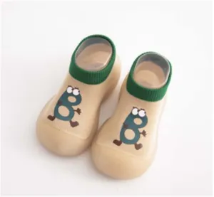 Slipper Socks with Non-Slip Rubber Soles for Toddlers