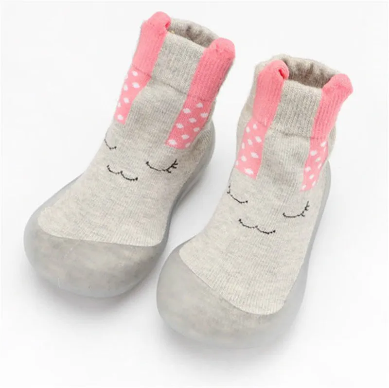 Slipper Socks with Non-Slip Rubber Soles for Toddlers