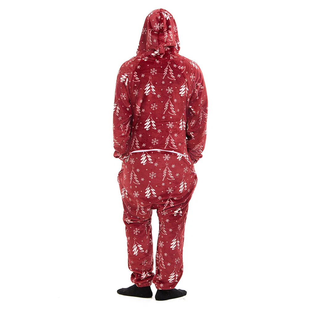 Snuggs Blanket Onesie Red Christmas Tree