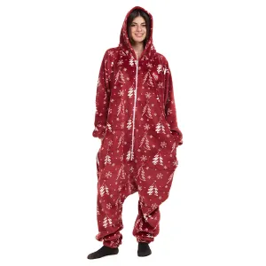 Snuggs Blanket Onesie Red Christmas Tree