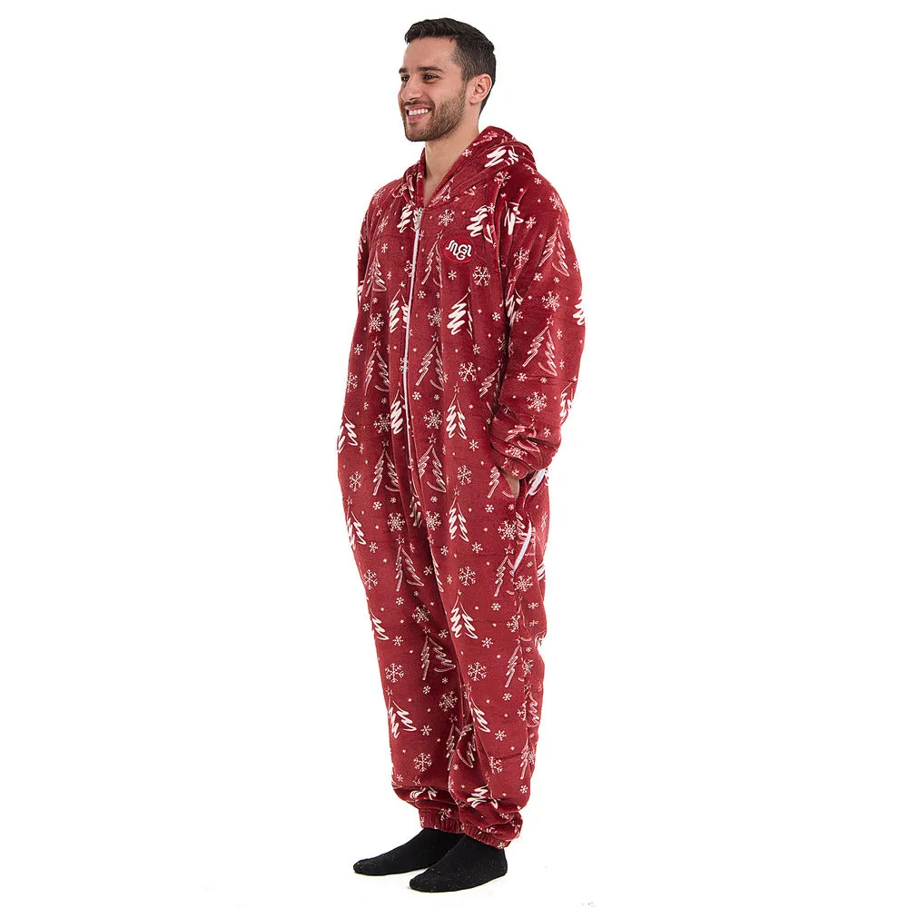 Snuggs Blanket Onesie Red Christmas Tree