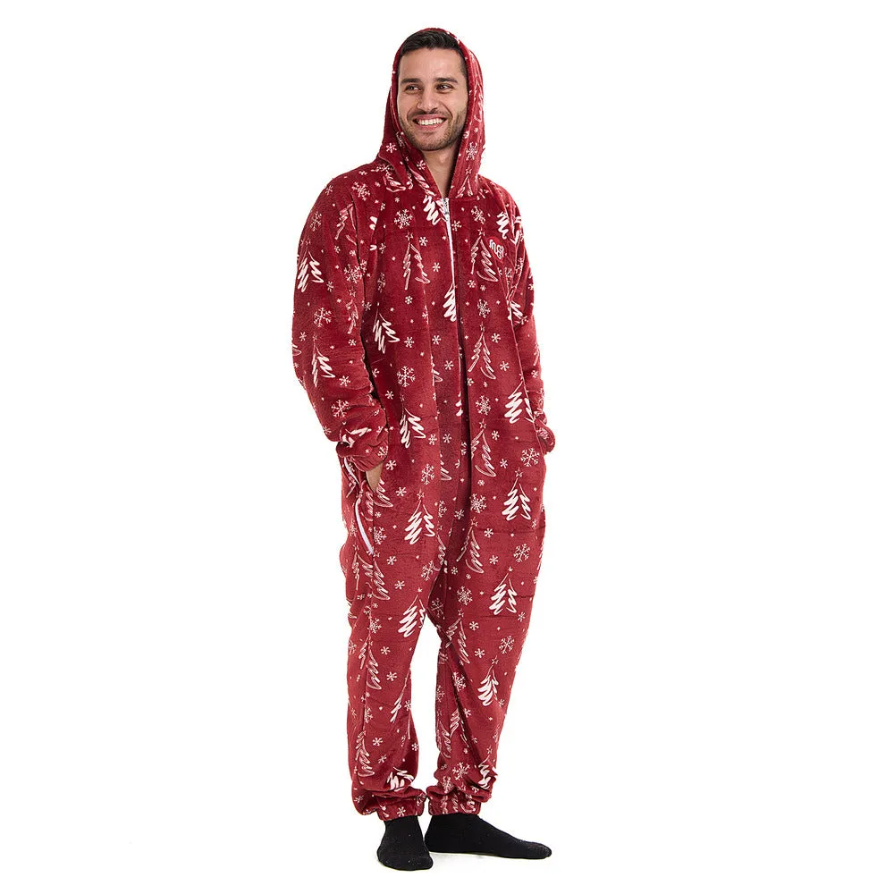 Snuggs Blanket Onesie Red Christmas Tree