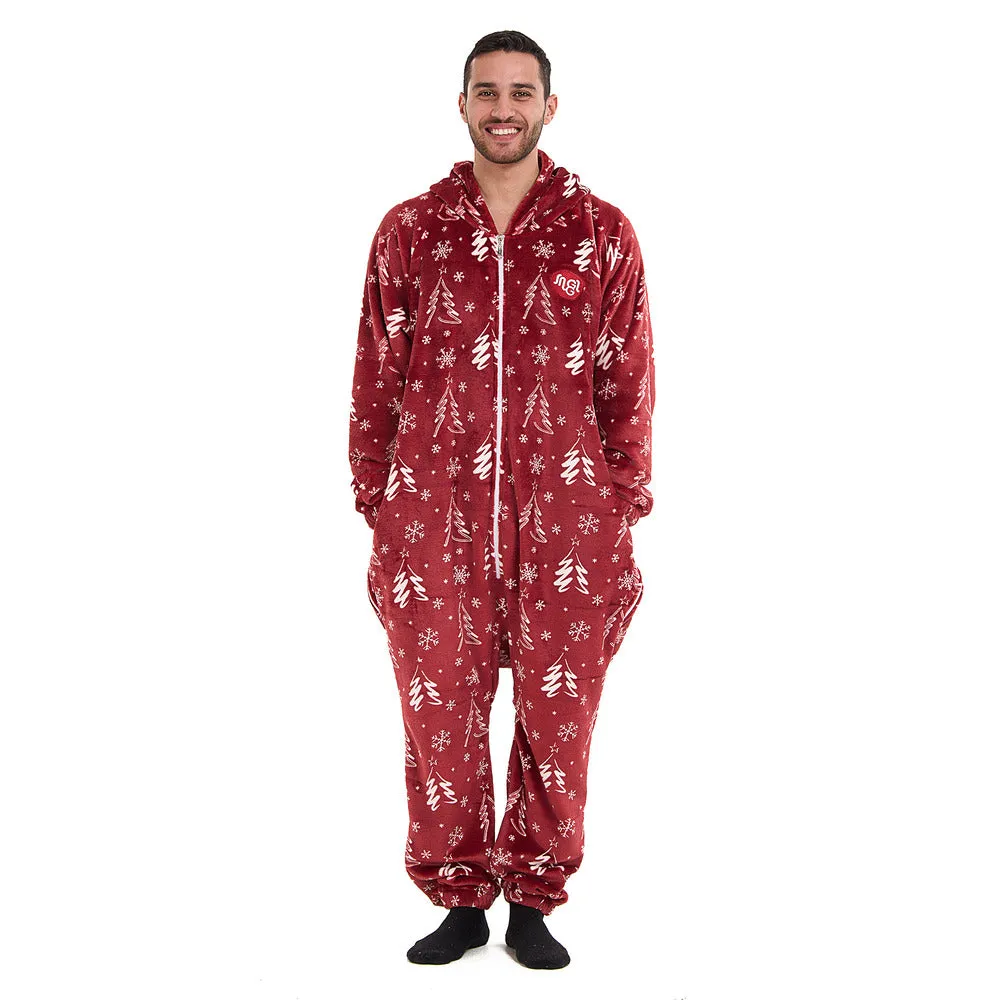 Snuggs Blanket Onesie Red Christmas Tree