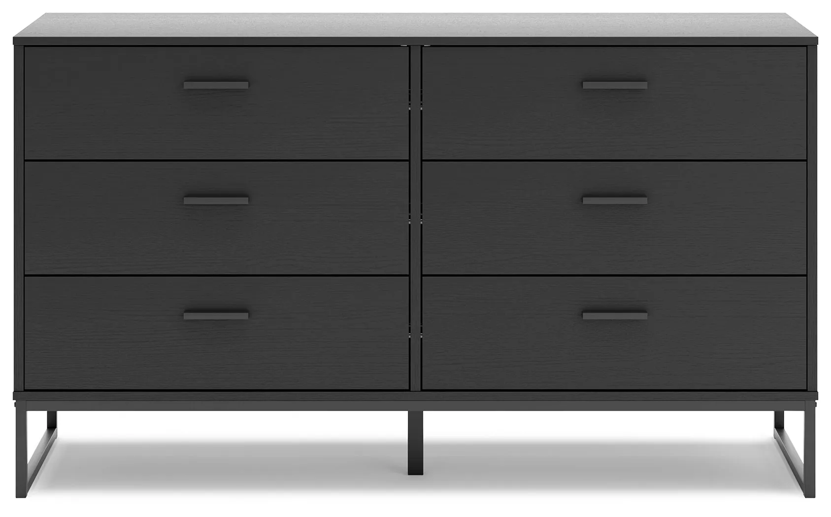 Socalle Full Panel Platform Bed with Dresser and Nightstand in Black