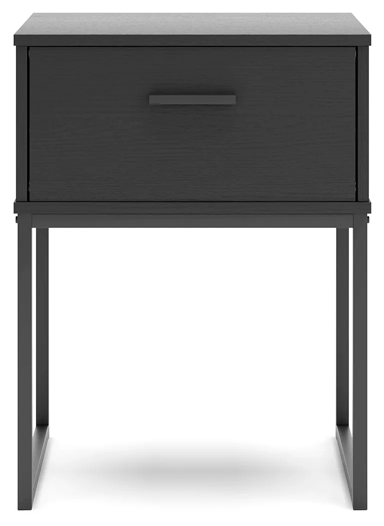 Socalle Full Panel Platform Bed with Dresser and Nightstand in Black
