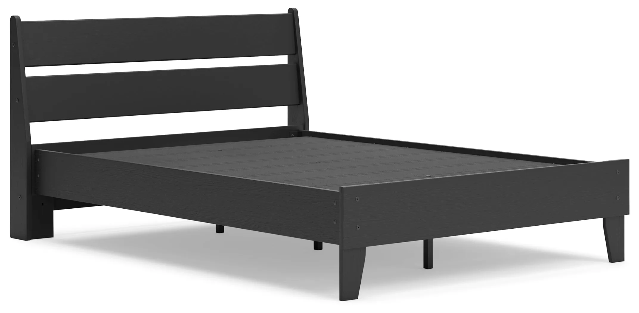 Socalle Full Panel Platform Bed with Dresser and Nightstand in Black