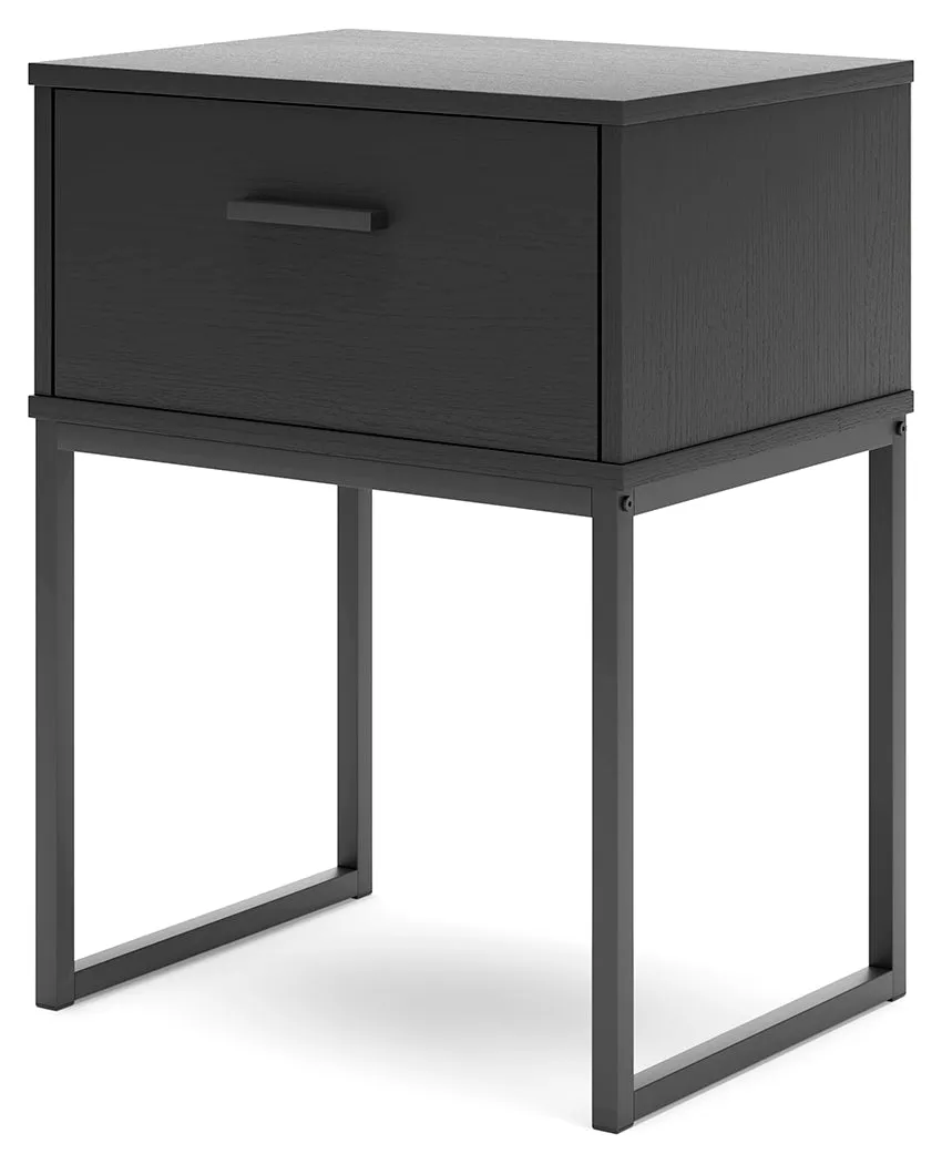 Socalle Full Panel Platform Bed with Dresser and Nightstand in Black