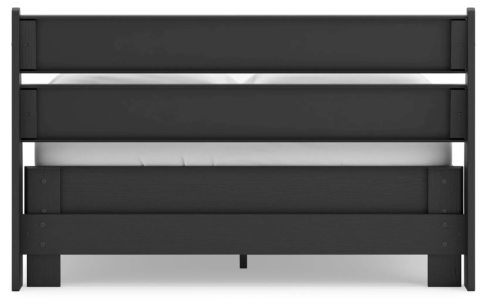 Socalle Full Panel Platform Bed with Dresser and Nightstand in Black