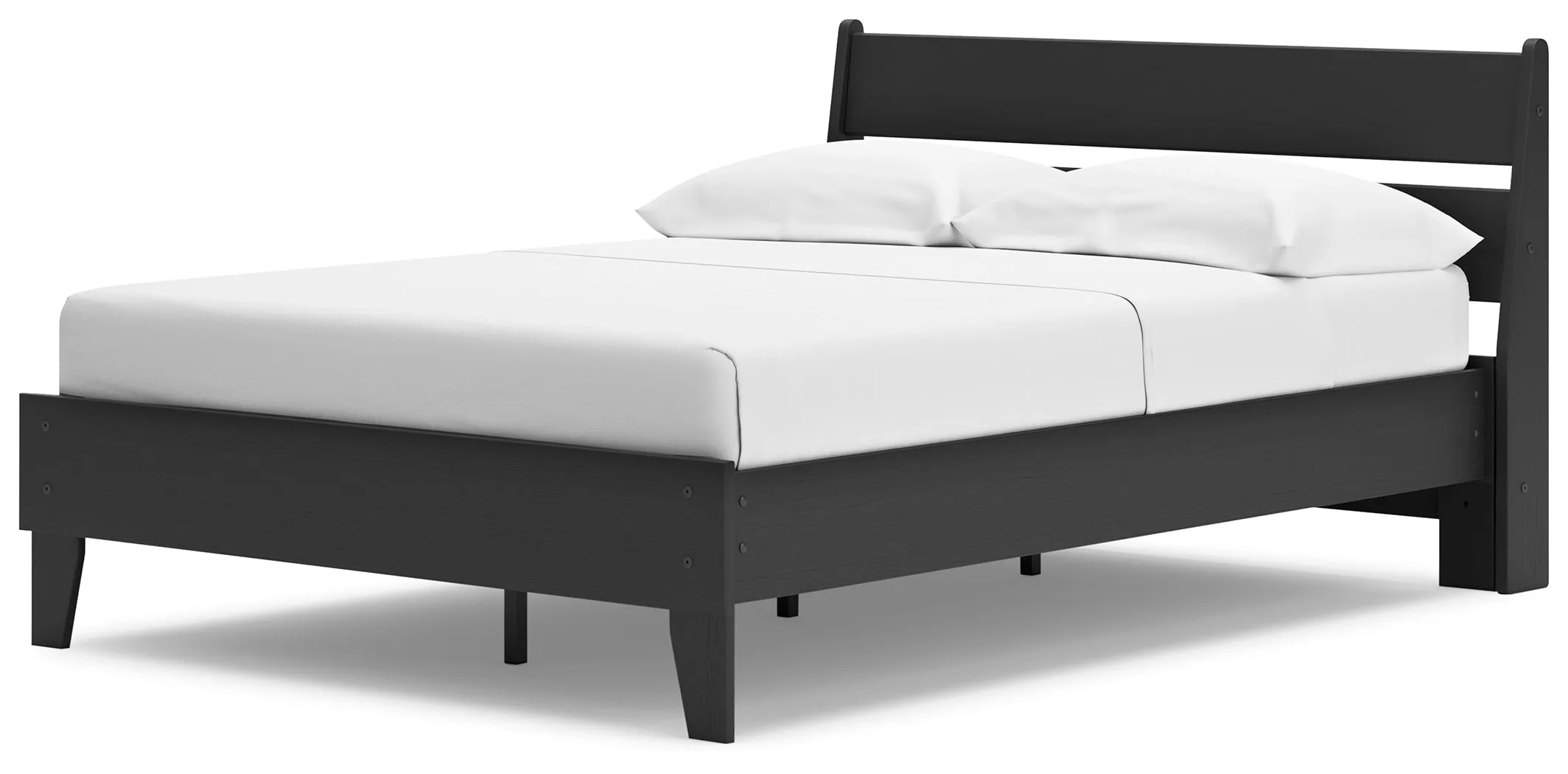 Socalle Full Panel Platform Bed with Dresser and Nightstand in Black