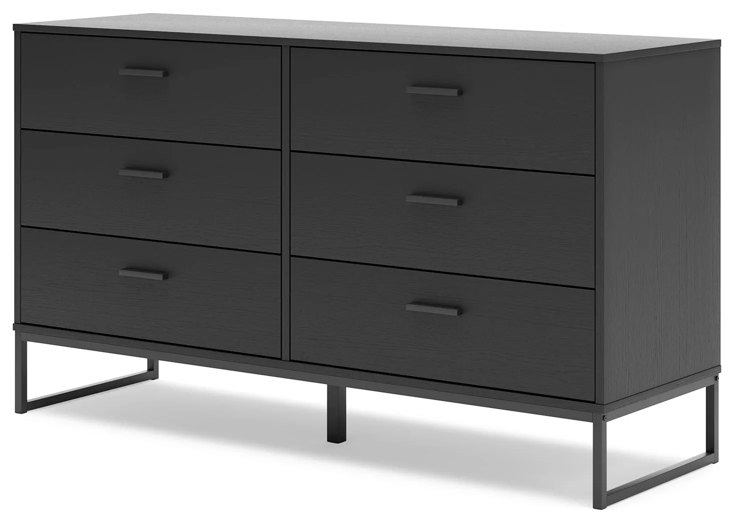 Socalle Full Panel Platform Bed with Dresser and Nightstand in Black
