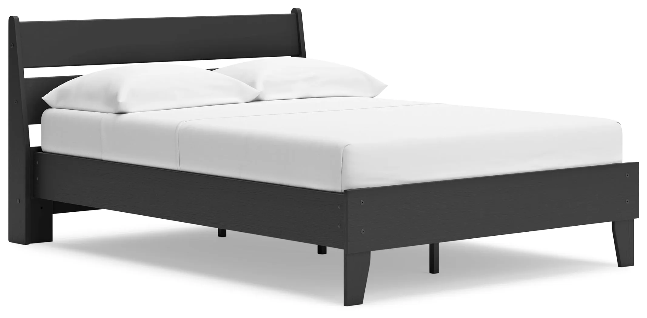 Socalle Full Panel Platform Bed with Dresser and Nightstand in Black