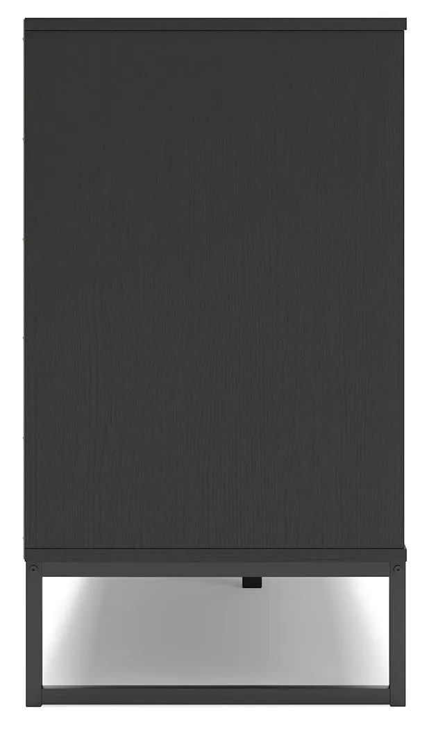 Socalle Full Panel Platform Bed with Dresser and Nightstand in Black