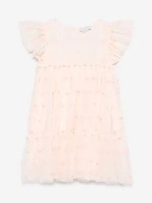 Stella McCartney Girls Embroidered Dress in Pink