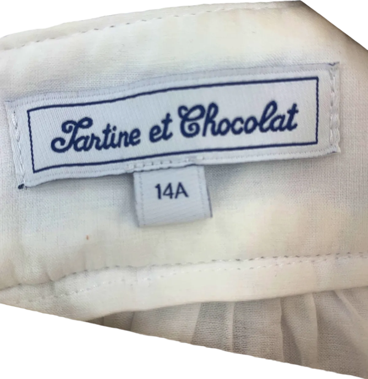 Tartine et Chocolat White Embroidered Dress 14 Years